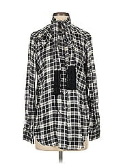 Equipment Long Sleeve Silk Top