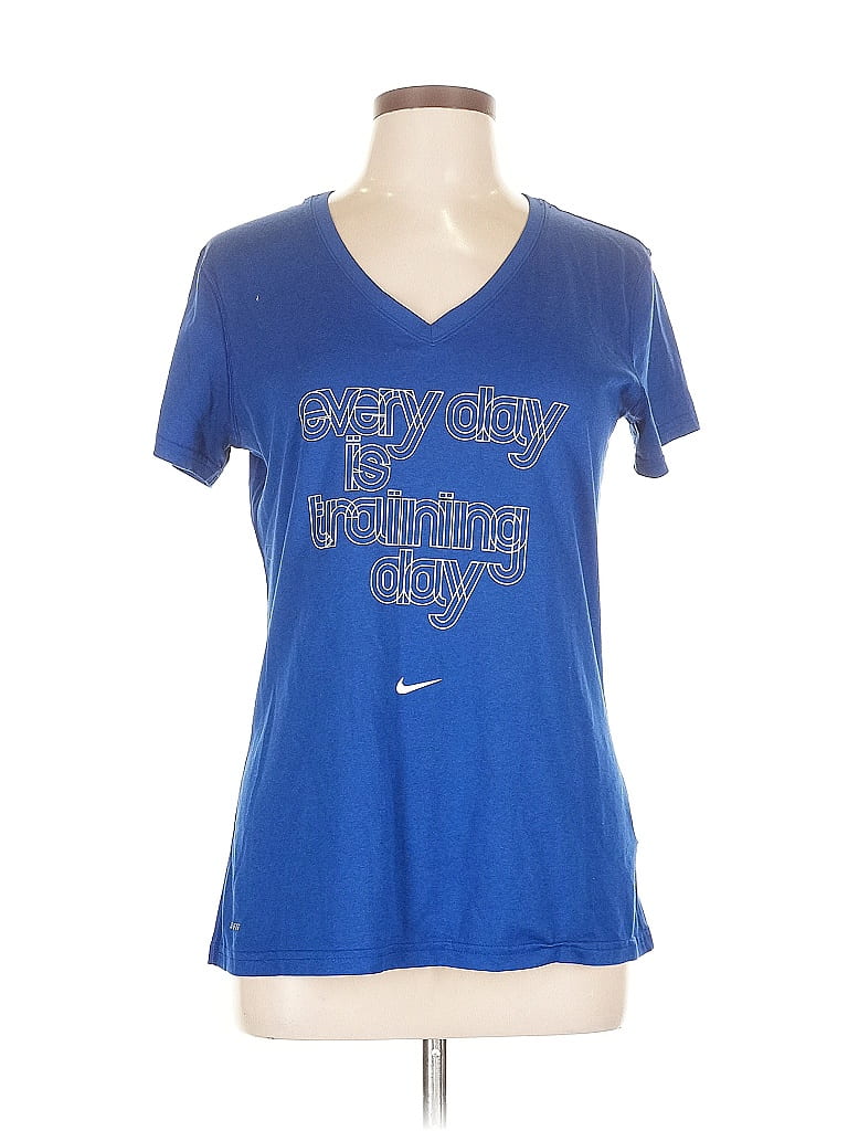 Pre-owned Nike Active T-shirt In Blue