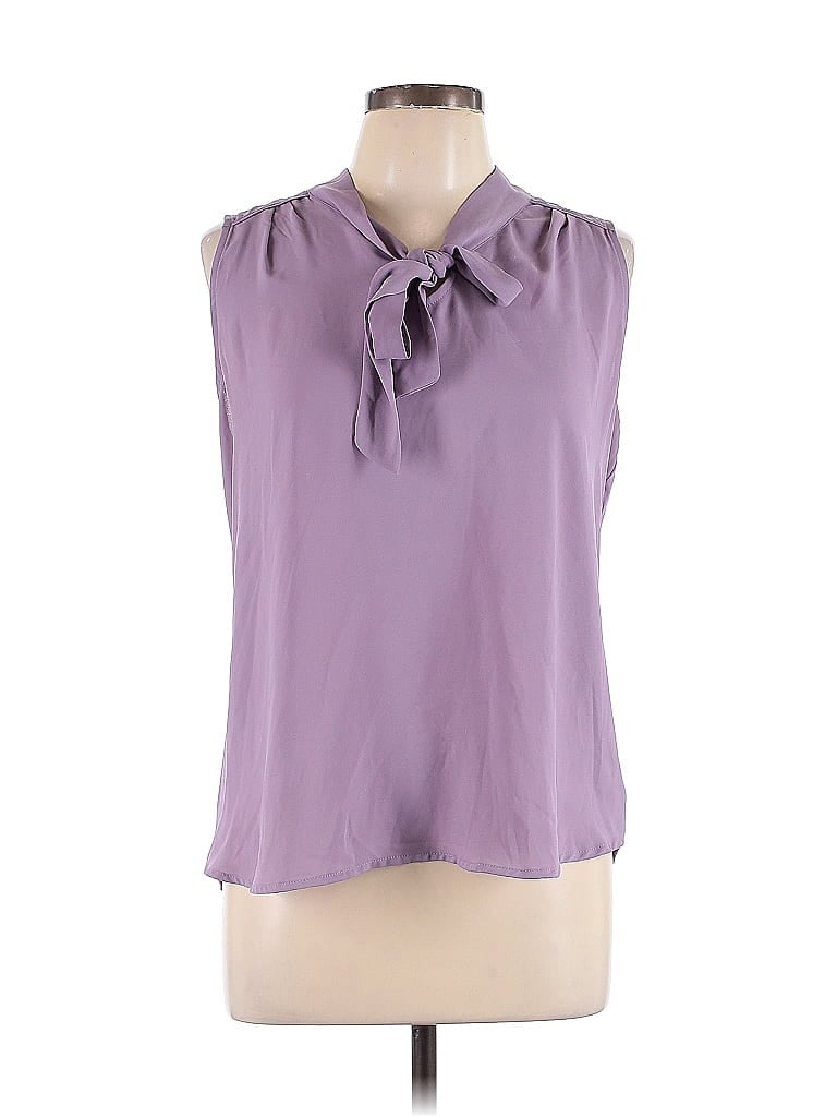 Pre-owned Ny & C Sleeveless Blouse In Purple