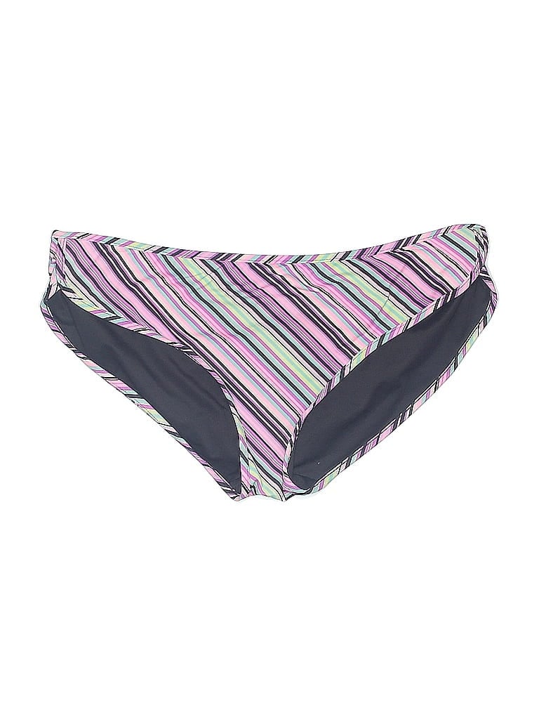 Victoria's Secret Stripes Purple Pink Swimsuit Bottoms Size L - photo 1