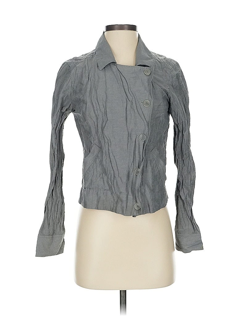 Pre-owned Eileen Fisher Jacket In Gray