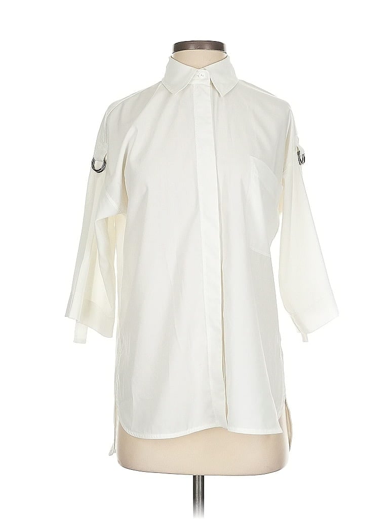 Pre-owned W By Worth 3/4 Sleeve Blouse In White