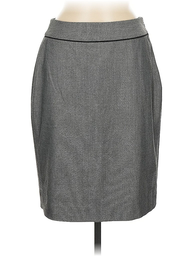 Pre-owned White House Black Market Formal Skirt In Gray