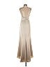 Amsale 100% Polyester Tan Gray Cocktail Dress Size 4 - photo 2