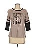 Disney Parks 100% Cotton Brown 3/4 Sleeve T-Shirt Size M - photo 1