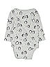 Jumping Beans 100% Cotton Print Gray Long Sleeve Onesie 0-3 MO / 3 MO - photo 2