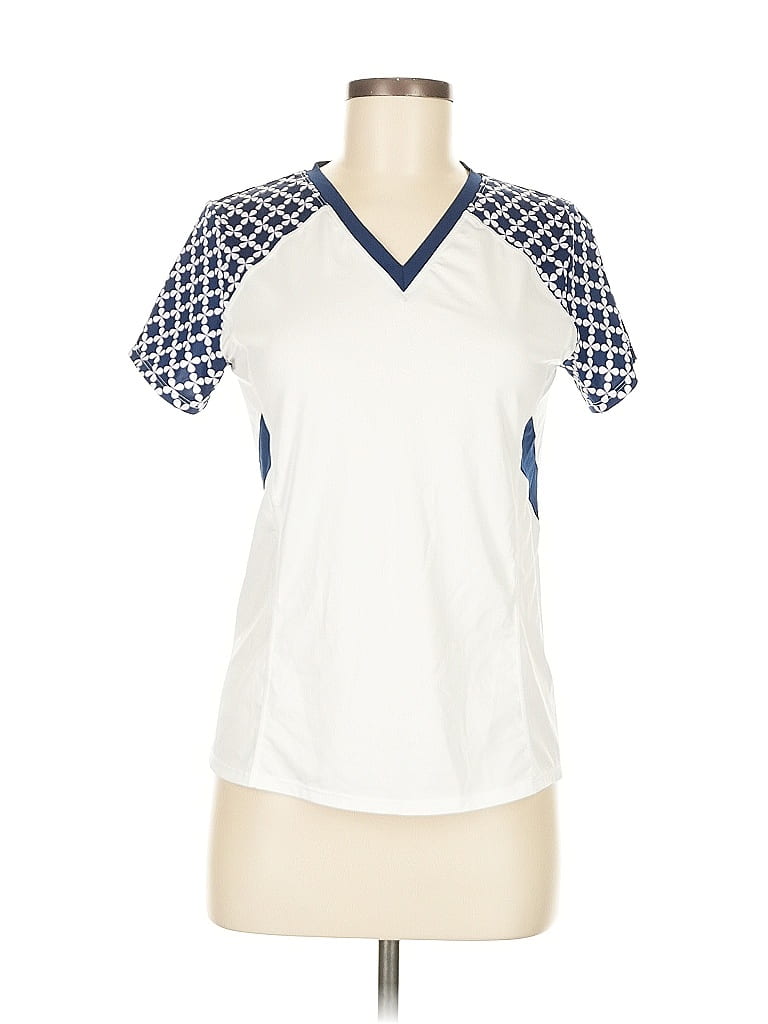 Tail White Short Sleeve Blouse Size M - photo 1