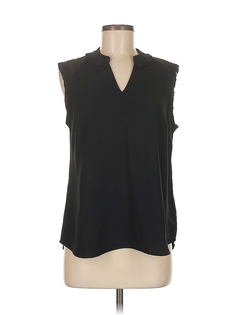 Pre-owned Soft Surroundings Sleeveless Blouse In Black