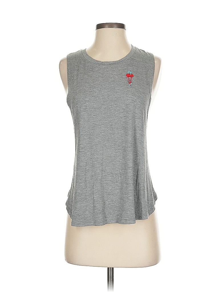 Pre-owned Assorted Brands Sleeveless T-shirt In Gray