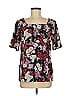 Ann Taylor Factory 100% Polyester Black Short Sleeve Blouse Size M - photo 1