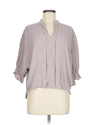 Pinch 3/4 Sleeve Blouse (view 1)