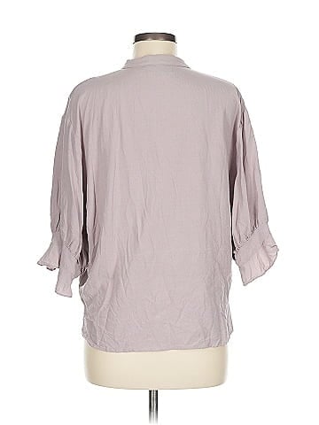 Pinch 3/4 Sleeve Blouse (view 2)