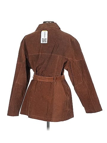 Louise Paris Brown Suede Coat with Belt (view 2)