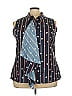 Agnes Orinda 100% Polyester Blue Sleeveless Blouse Size 3X - photo 1