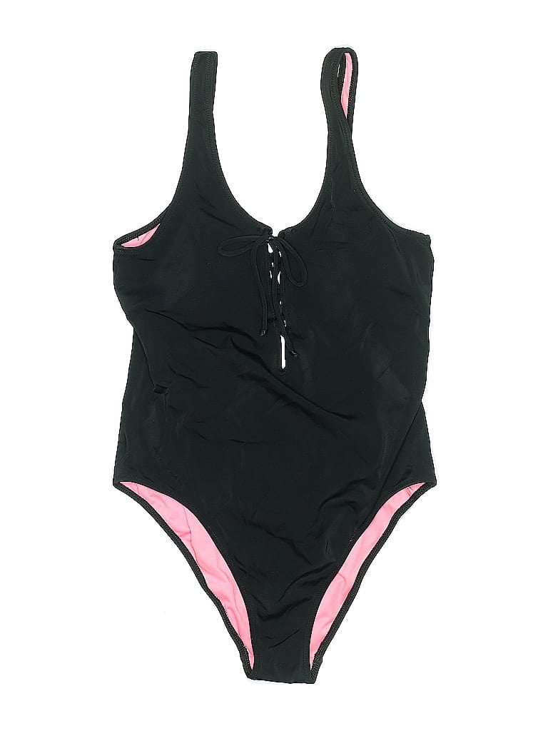 Pre-owned Victoria's Secret Pink One Piece Swimsuit In Black