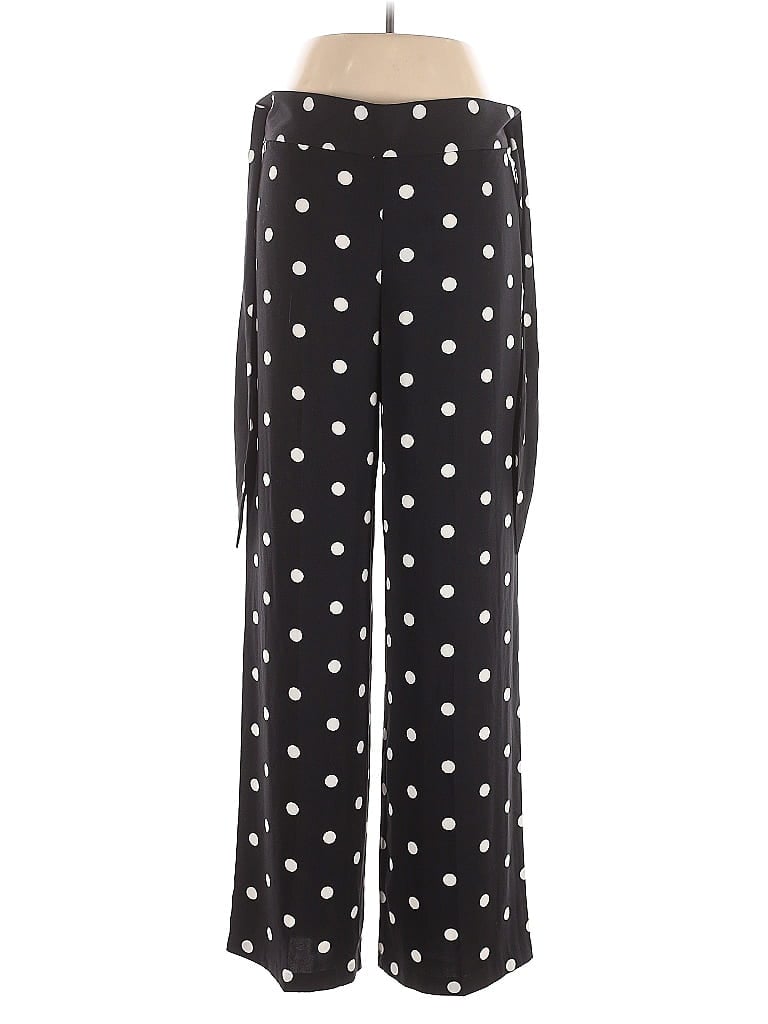 Eva Mendes by New York & Company Polka Dots Black Casual Pants Size L - photo 1