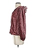 Tanya Taylor Burgundy 3/4 Sleeve Blouse Size XS - photo 5