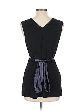 Chanel 100% Rayon Black Sleeveless Blouse Size EU 40 / US 10