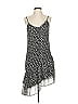 Aqua 100% Polyester Print Black Casual Dress Size XS - photo 1