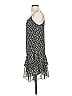 Aqua 100% Polyester Print Black Casual Dress Size XS - photo 5