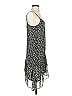 Aqua 100% Polyester Print Black Casual Dress Size XS - photo 4