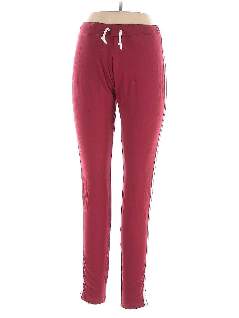 Pre-owned Unbranded Track Pants In Burgundy