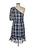 Donna Morgan Plaid Blue Casual Dress Size 6 - photo 2
