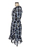 Donna Morgan Plaid Blue Casual Dress Size 6 - photo 5