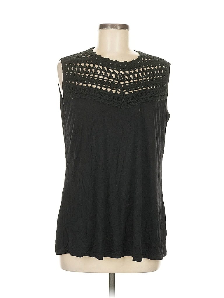 Pre-owned Amaryllis Sleeveless Blouse In Black