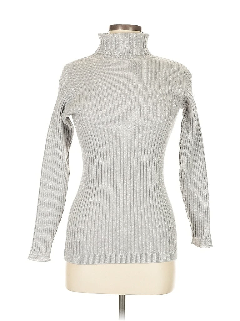 Lew Magram Gray Turtleneck Sweater Size M - photo 1