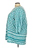 Catherines 100% Cotton Teal 3/4 Sleeve Blouse Size 3X - photo 5
