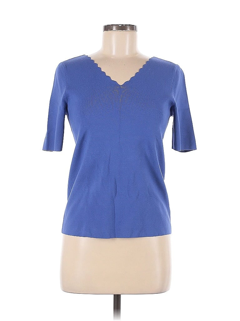 Pre-owned Talbots Short Sleeve T-shirt In Blue