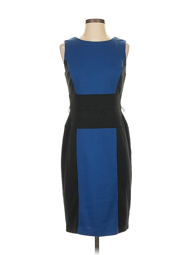 Donna Ricco Color Block Blue Cocktail Dress Size 4 - photo 1