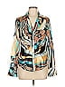 Cache Print Gold Long Sleeve Blouse Size M - photo 1