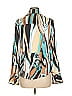 Cache Print Gold Long Sleeve Blouse Size M - photo 2