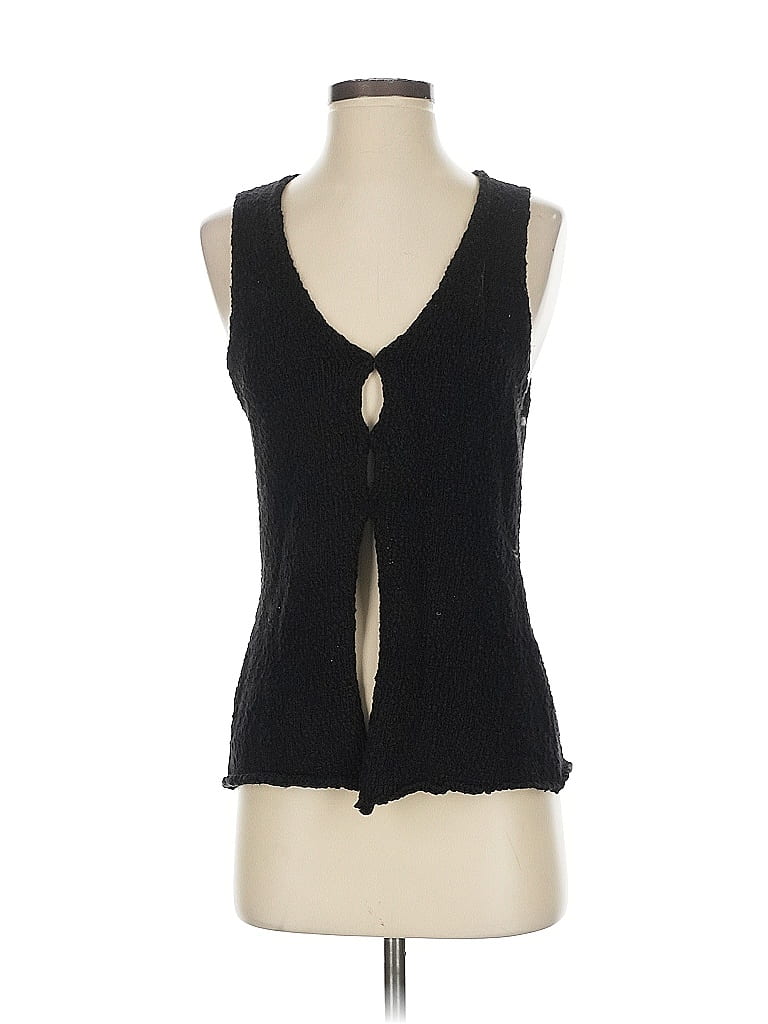 Dissh 100% Cotton Black Sweater Vest Size S - photo 1