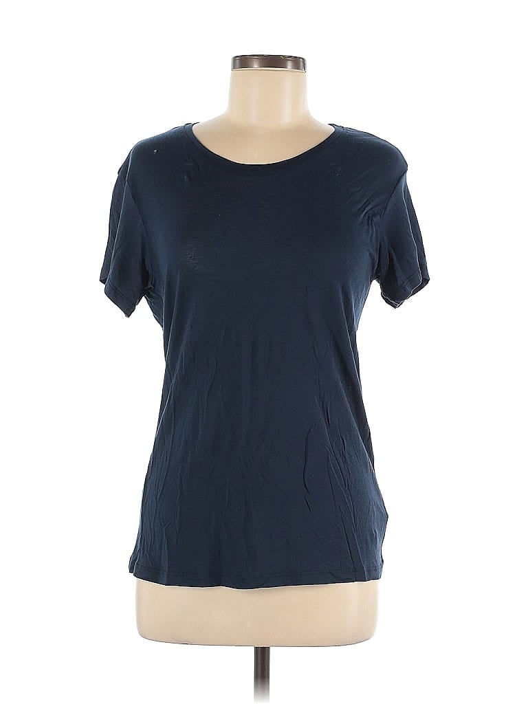 Koral 100% Tencel Solid Blue Short Sleeve T-Shirt Size M - photo 1
