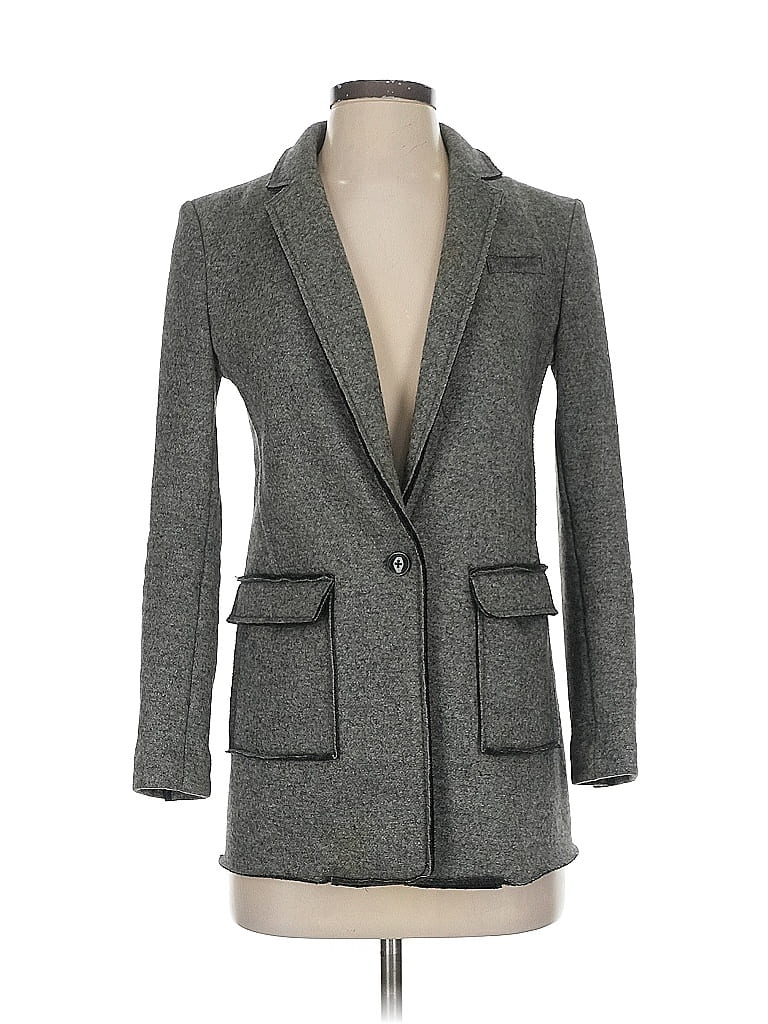 Pre-owned Banana Republic Wool Blazer Jacket In Gray