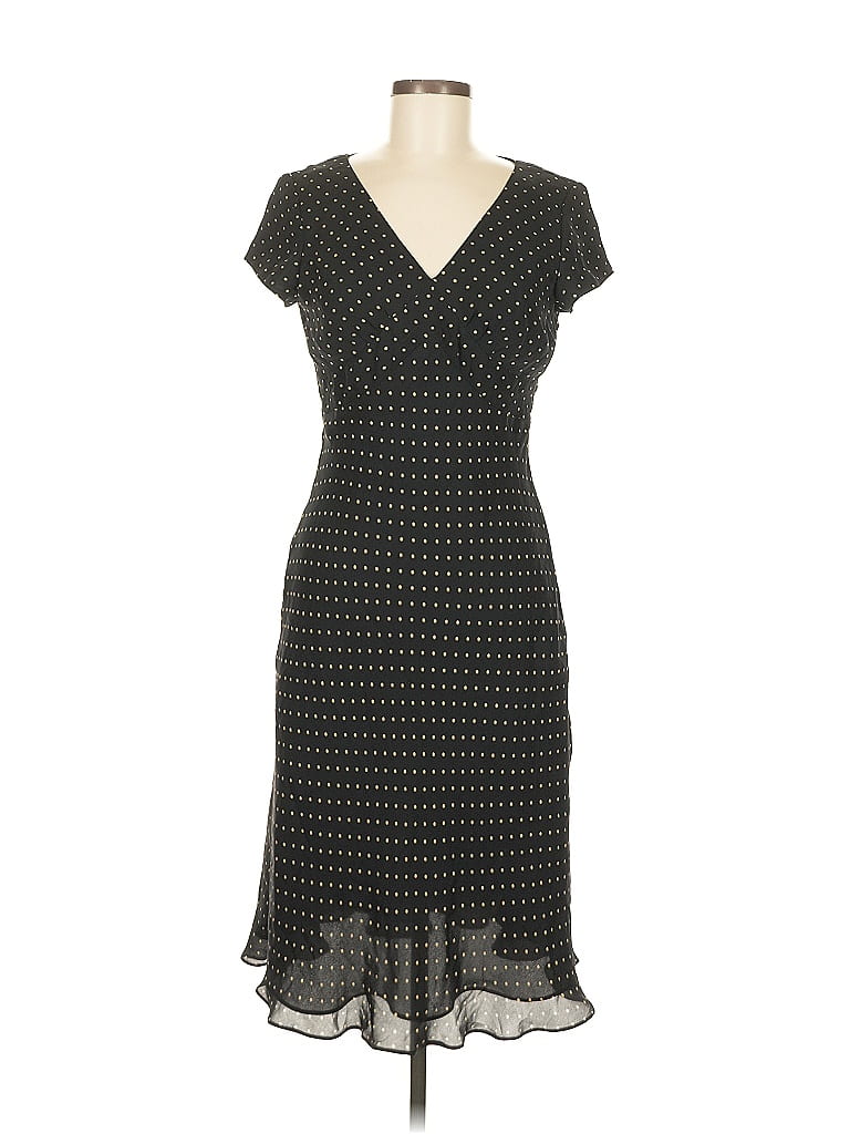 Donna Ricco Polka Dots Black Casual Dress Size 8 - photo 1