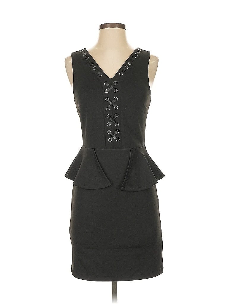 Pre-owned Just Fab Cocktail Dress In Black