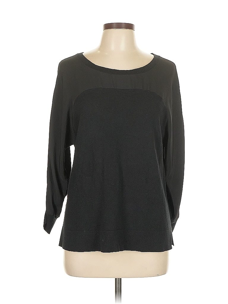 Ann Taylor Factory Black Gray 3/4 Sleeve T-Shirt Size L - photo 1