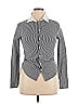 ETRO 100% Cotton Stripes Gray Black Long Sleeve Blouse Size L - photo 1