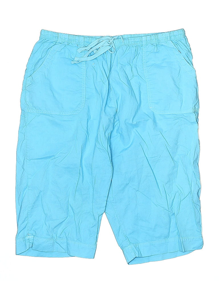 Fresh Produce 100% Cotton Solid Blue Board Shorts Size 1X - photo 1