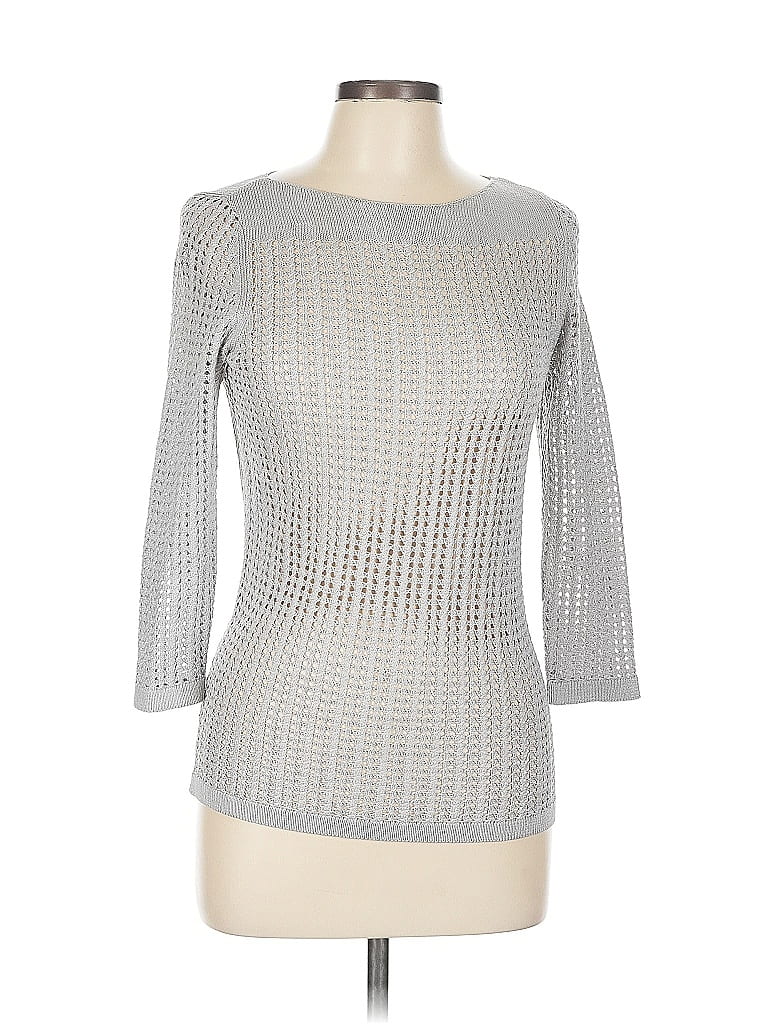 Pre-owned Ann Taylor Pullover Sweater In Gray