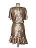 ML Monique Lhuillier 100% Polyester Metallic Silver Cocktail Dress Size 8 - photo 2