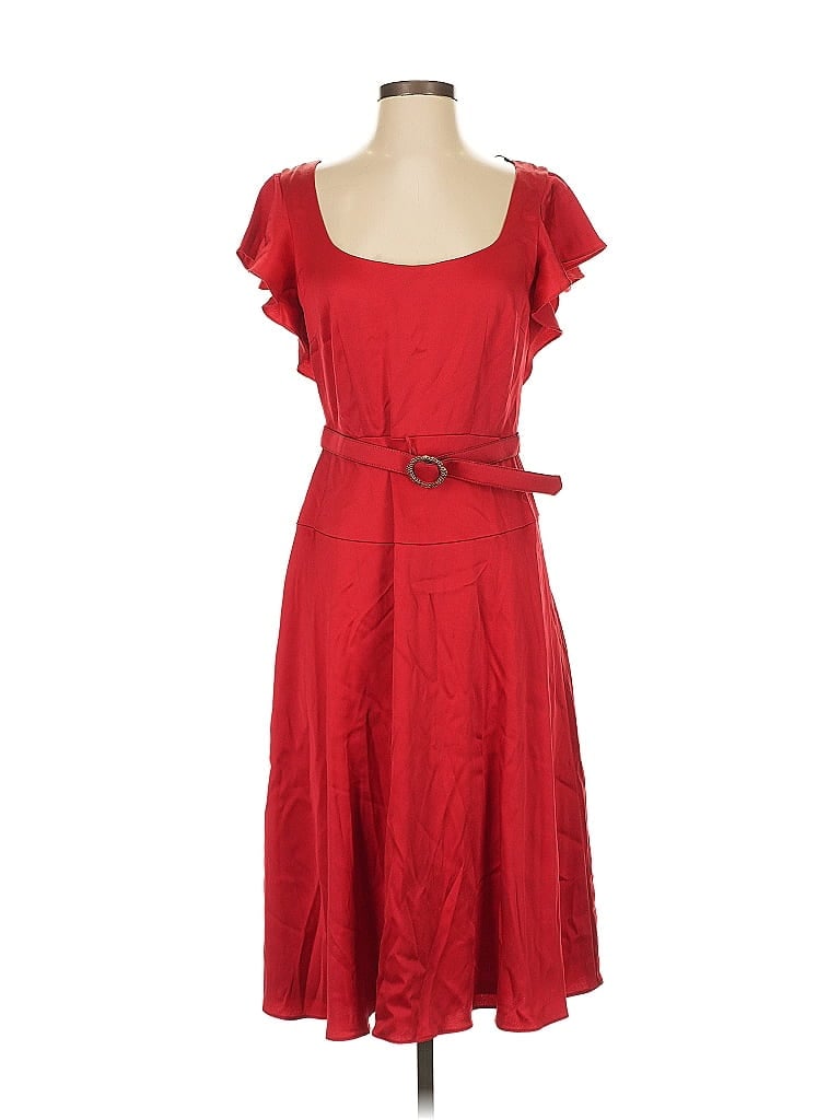 David Meister Red Casual Dress Size 4 - photo 1