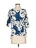 TRYB 100% Silk Blue Short Sleeve Silk Top Size XS - photo 1