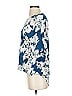 TRYB 100% Silk Blue Short Sleeve Silk Top Size XS - photo 5