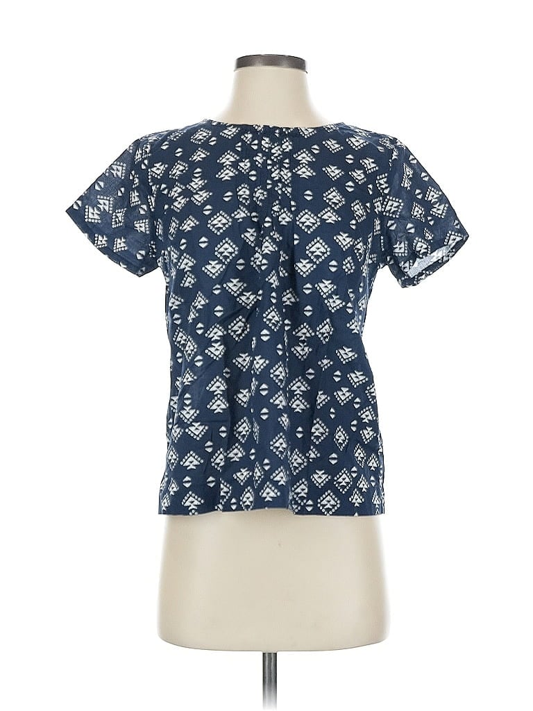 Pre-owned Gap Short Sleeve Blouse In Blue