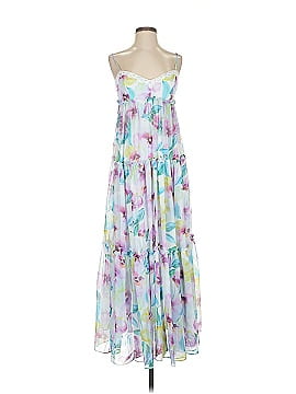 Nicole Miller New York 100% Polyester Tie-dye Purple Casual Dress Size M